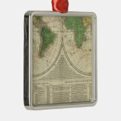 Wereld getoond als twee halfronden metalen ornament (Rechts)