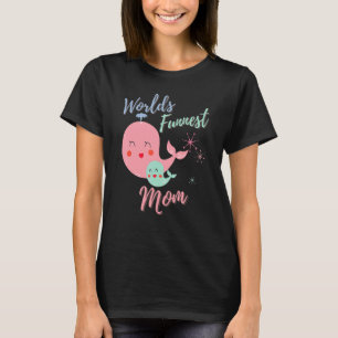 Wereld Grappige Moeder Moederdag Walvissen T-shirt