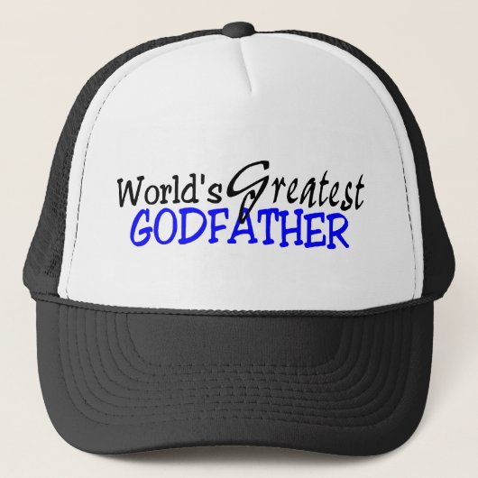 Wereld Groest Godfather Blue Black Trucker Pet (Voorkant)