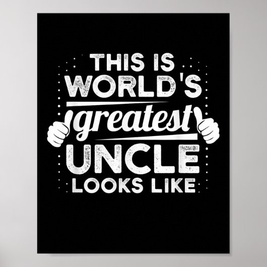 Wereld Groot Oom ziet eruit als Godfather Gift Poster (Voorkant)