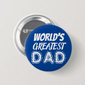 Wereld Groot pap Blauwe Fathers Dag Dank je Ronde Button 5,7 Cm (Voorkant /achterkant)