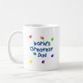 Wereld Groot pap Handprint White Koffiemok (Links)