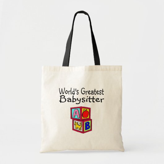 Wereld grootste babysitter tote bag (Voorkant)