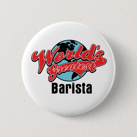 Wereld grootste Barista Ronde Button 5,7 Cm (Voorkant)