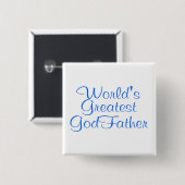 Wereld grootste GodVader Vierkante Button 5,1 Cm (Voorkant /achterkant)