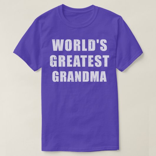 Wereld grootste grootmoeder t-shirt (Design voorkant)