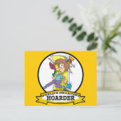 WERELD GROOTSTE HOUDER VROUWEN CARTOON BRIEFKAART (Staand voorkant)