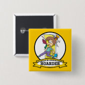 WERELD GROOTSTE HOUDER VROUWEN CARTOON VIERKANTE BUTTON 5,1 CM (Voorkant /achterkant)