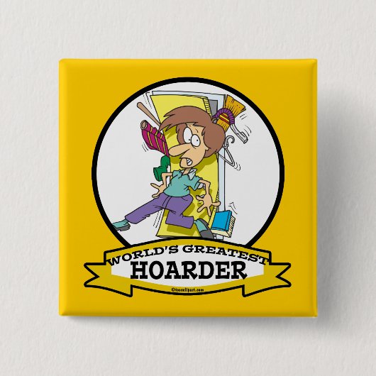 WERELD GROOTSTE HOUDER VROUWEN CARTOON VIERKANTE BUTTON 5,1 CM (Voorkant)