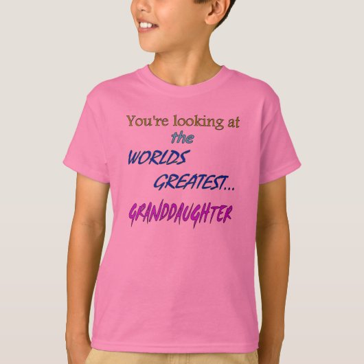 Wereld grootste kleindochter t-shirt (Voorkant)