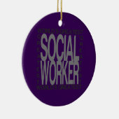 Wereld grootste maatschappelijk werker keramisch ornament (Rechts)
