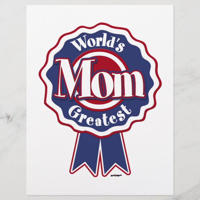Wereld grootste mam blauw lint (Voorkant)