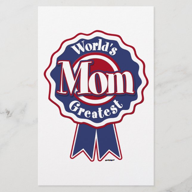Wereld grootste mam blauw lint (Voorkant)