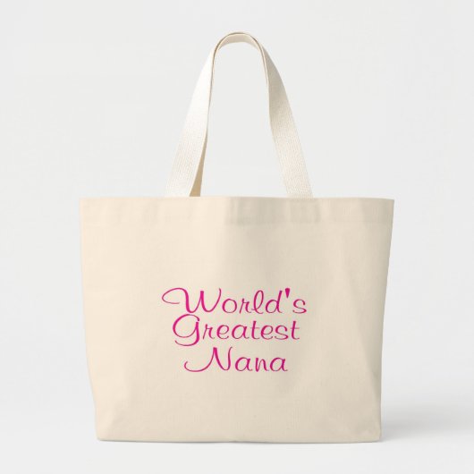 Wereld grootste nana roze grote tote bag (Voorkant)