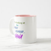 Wereld grootste Nana Tweekleurige Koffiemok (Voorkant links)