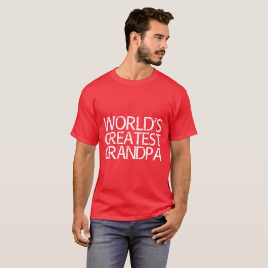 Wereld grootste opa vaderdag t-shirt (Voorkant volledig)