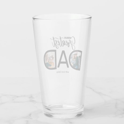 Wereld grootste pap 2 fotoglas glas (Achterkant)