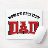 Wereld grootste pap Mousepad Red Muismat (Met muis)