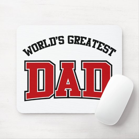 Wereld grootste pap Mousepad Red Muismat (Met muis)