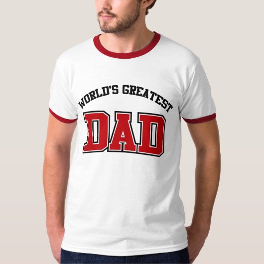 Wereld grootste pap Shirt Rood (Voorkant)