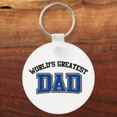 Wereld grootste pap Sleutelhanger blauw (Voorkant)