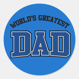 Wereld grootste pap Sticker blauw