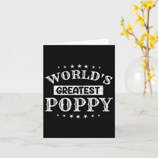 Wereld grootste papavervaders dag opa Mannen Kaart (Gele Bloem)