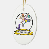 WERELD GROOTSTE SCHALIGE VROUWEN CARTOON KERAMISCH ORNAMENT (Links)