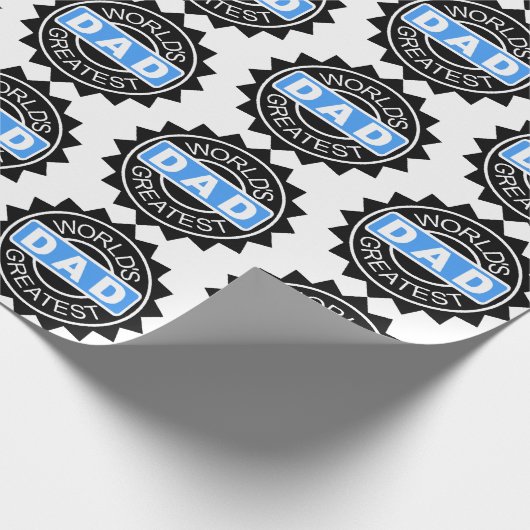 Wereld grootste vader cadeaupapier (Hoek)