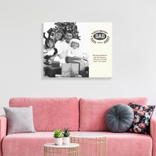 Wereld grootste vader canvas afdruk (Insitu (Woonkamer))