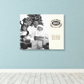 Wereld grootste vader canvas afdruk (Insitu (Houten vloer))
