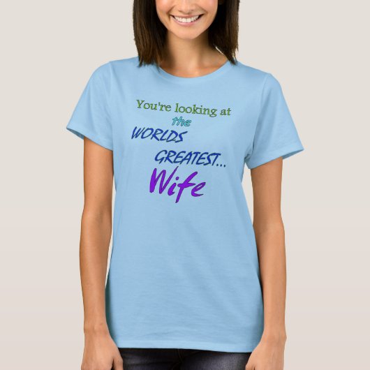 Wereld grootste vrouw t-shirt (Voorkant)