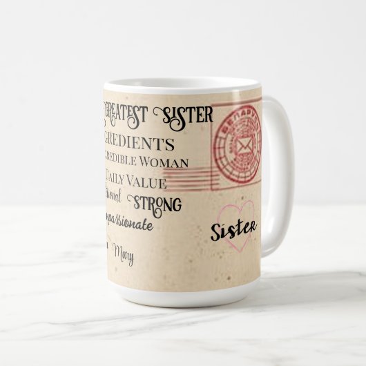 Wereld Grootste Zuster Koffiemok (Voorkant rechts)
