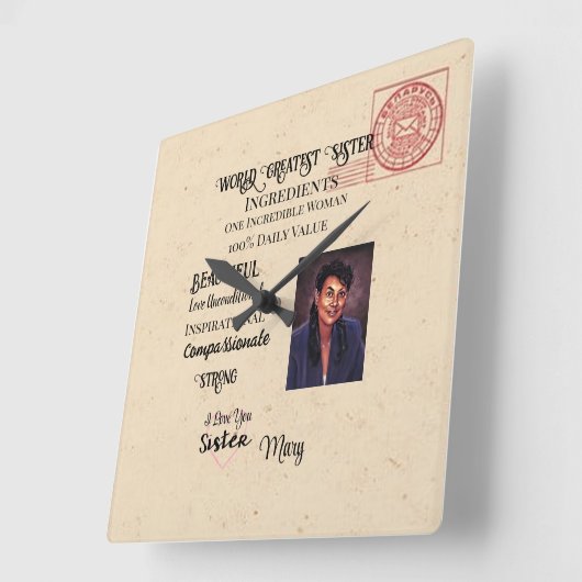 Wereld Grootste Zuster Vierkante Klok (Hoek)