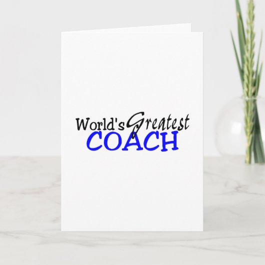 Wereld Groste Coach Blue Black Bedankkaart (Voorkant)