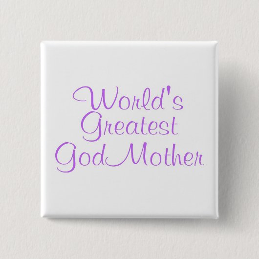 Wereld Groste GodMoeder Vierkante Button 5,1 Cm (Voorkant)