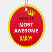 Wereld het Geweldige - DADDY, vader/de beste Keramisch Ornament (Links)