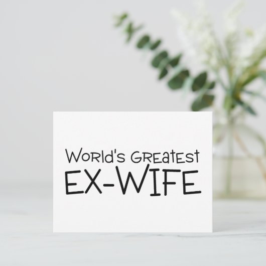 Wereld het grootst Ex Wife Briefkaart (Staand voorkant)