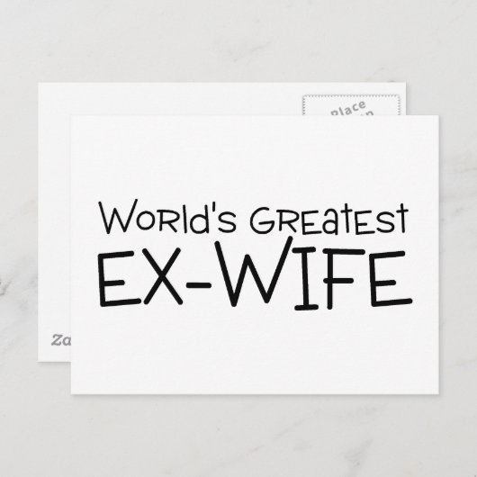Wereld het grootst Ex Wife Briefkaart (Voorkant / Achterkant)