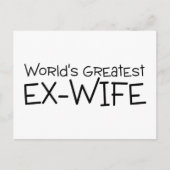 Wereld het grootst Ex Wife Briefkaart (Voorkant)
