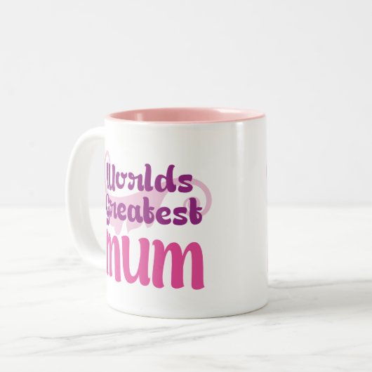 Wereld het grootst MUM, draden, moederdag mok beke (Voorkant links)