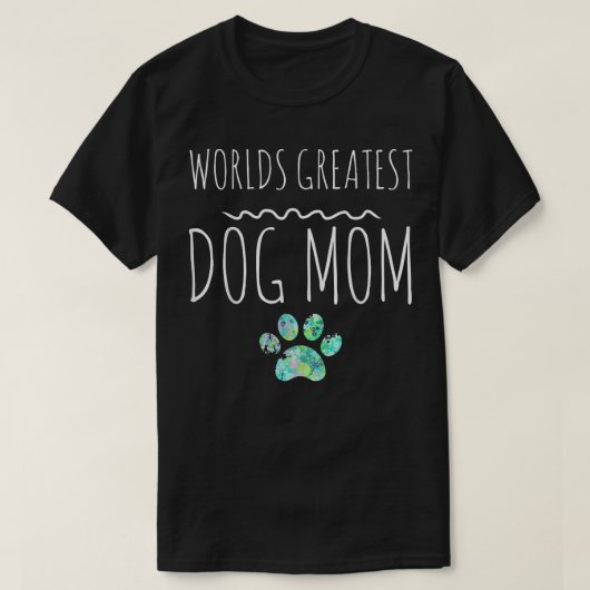 Wereld het grootst van Dog mam Gift Pet Owner Paw T-shirt (Design voorkant)
