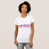 Wereld het grootste meisje van Honor Pink Black T-shirt (Voorkant volledig)