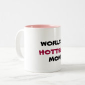 WERELD, HOTTEST, MOM-mok Tweekleurige Koffiemok (Voorkant links)