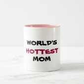WERELD, HOTTEST, MOM-mok Tweekleurige Koffiemok (Center)