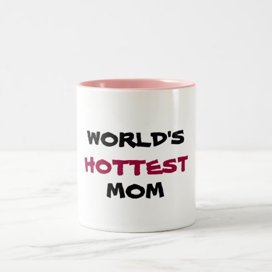 WERELD, HOTTEST, MOM-mok Tweekleurige Koffiemok (Center)