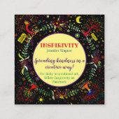 "Wereld, ik mis je" Ingenieviteitskaarten Vierkante Visitekaartje (Achterkant)