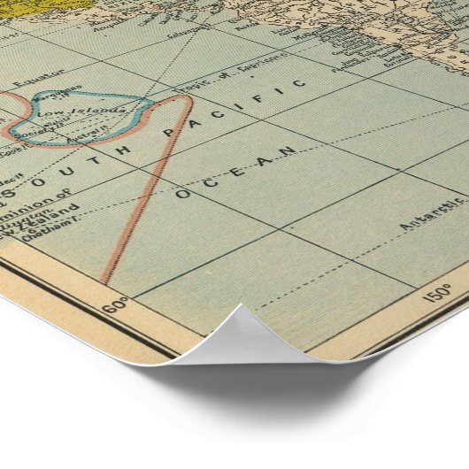 Wereld in 1910 poster (Hoek)