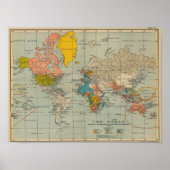 Wereld in 1910 poster (Voorkant)