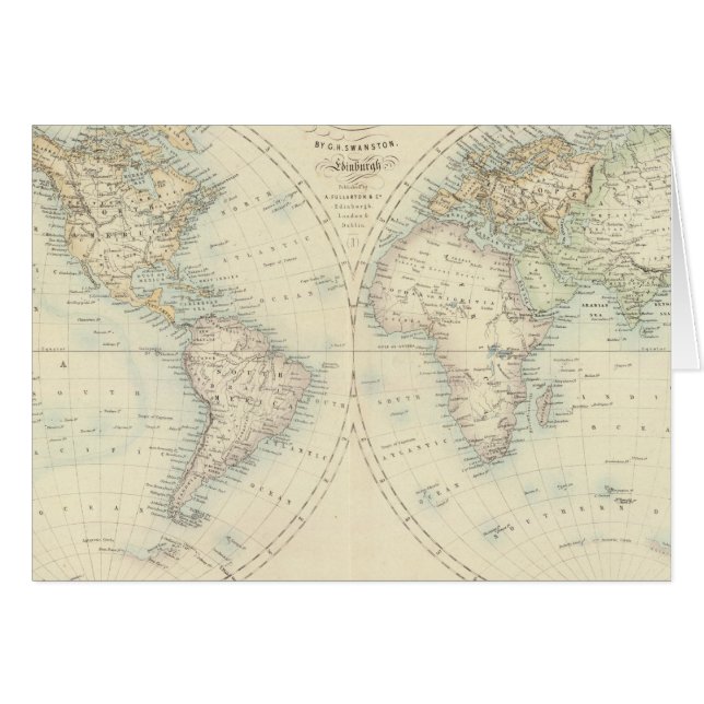 Wereld in de Hemisferes (Voorkant Horizontaal)